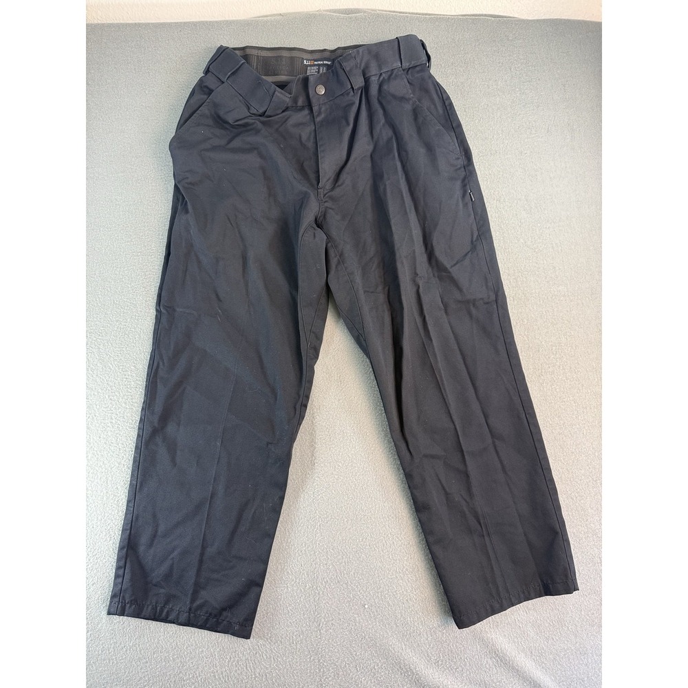 5.11 Tactical Series Pants Mens 36 Black Regular Fit Pleated Chino Workwear